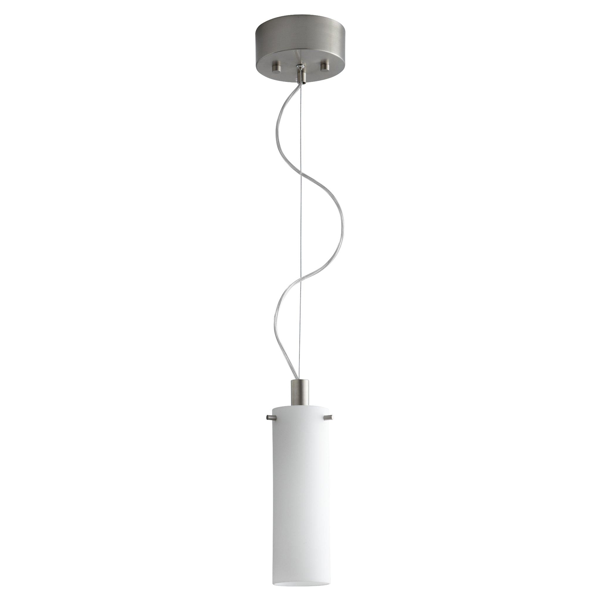 LOTUS One Light Compact Fluorescent Lamp Pendant - Satin Nickel