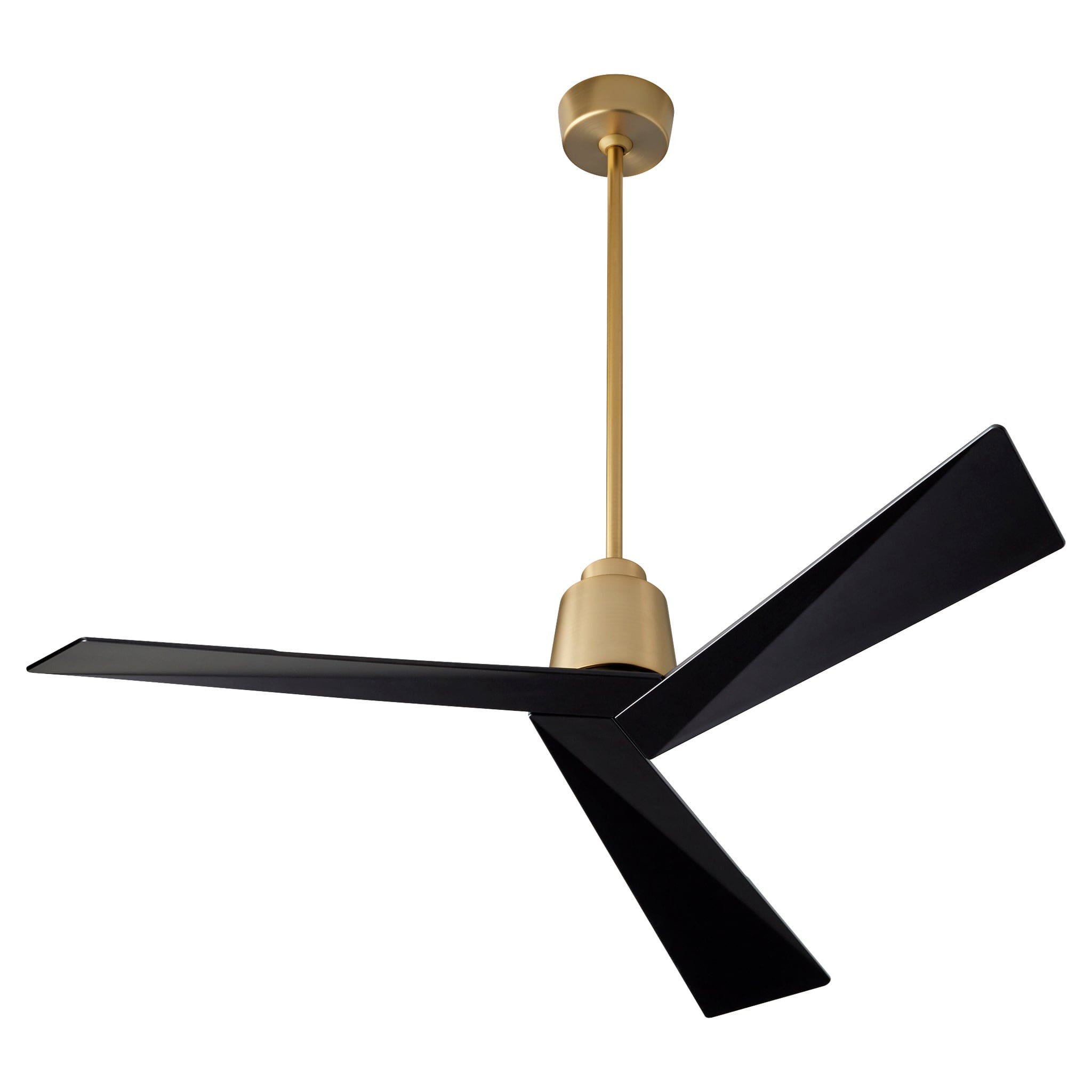 DYNAMO 54" Fan - Aged Brass/Black