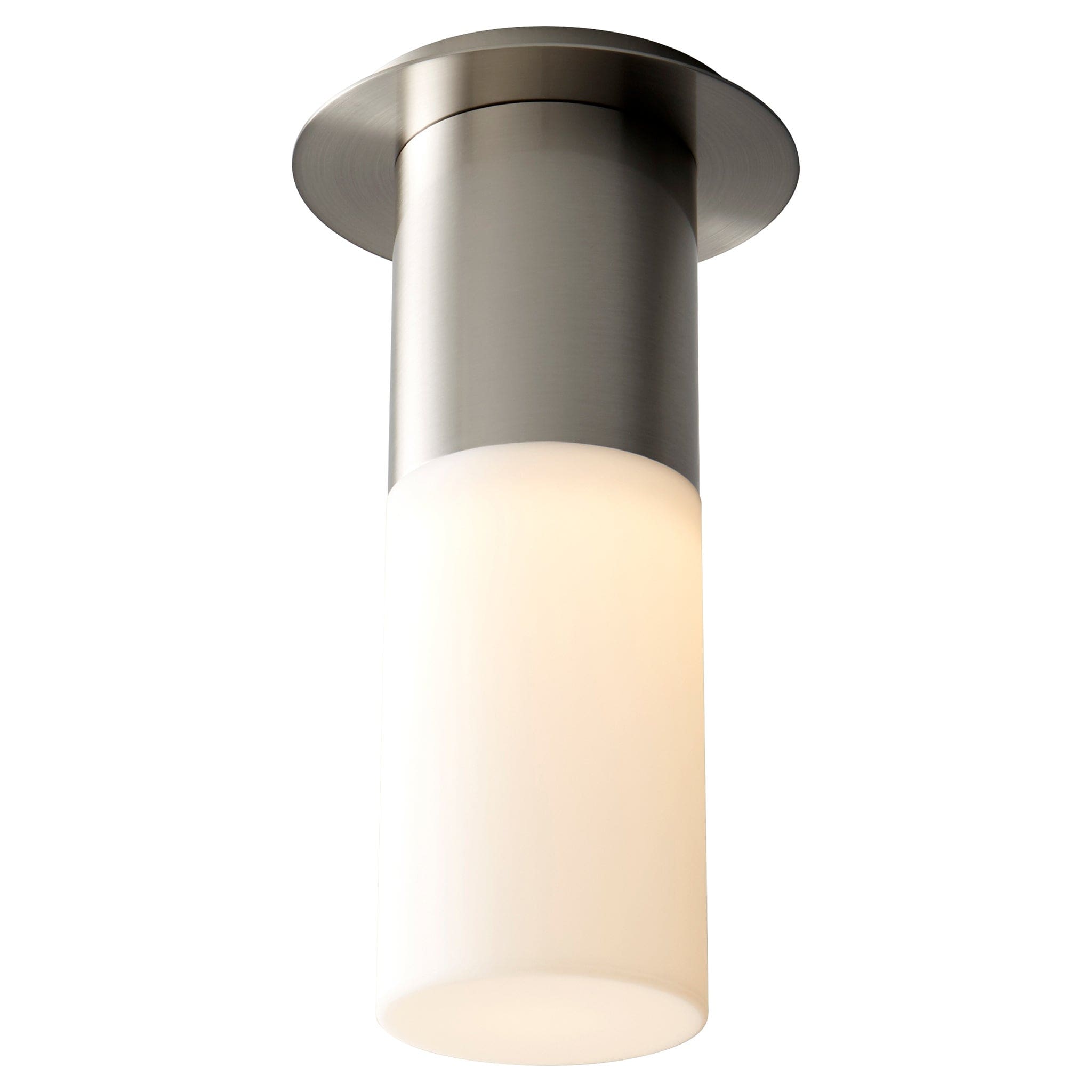 PILAR Large Acrylic Ceiling Mount -3000k- Satin Nickel