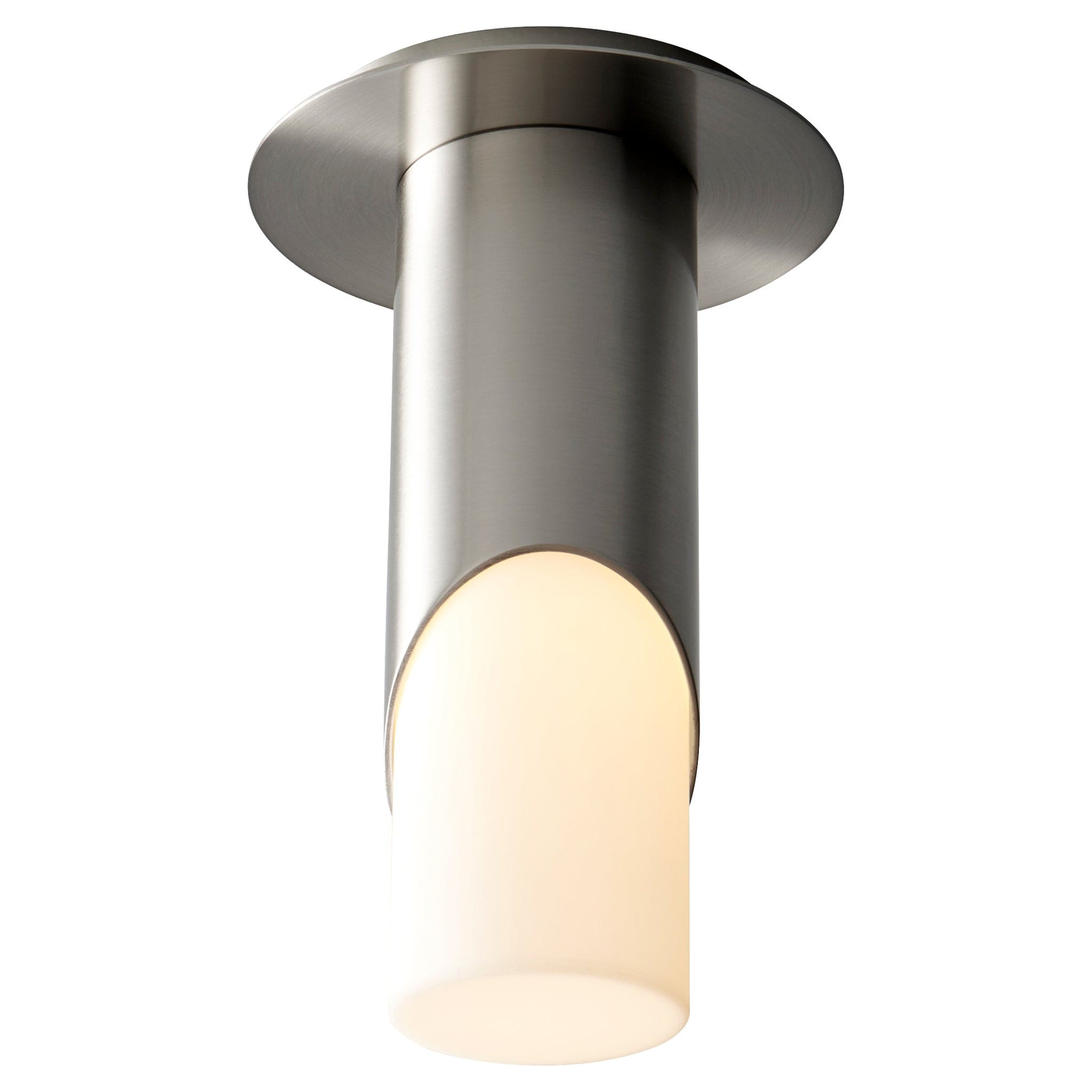 ELLIPSE Small Acrylic Ceiling Mount -3000k- Satin Nickel