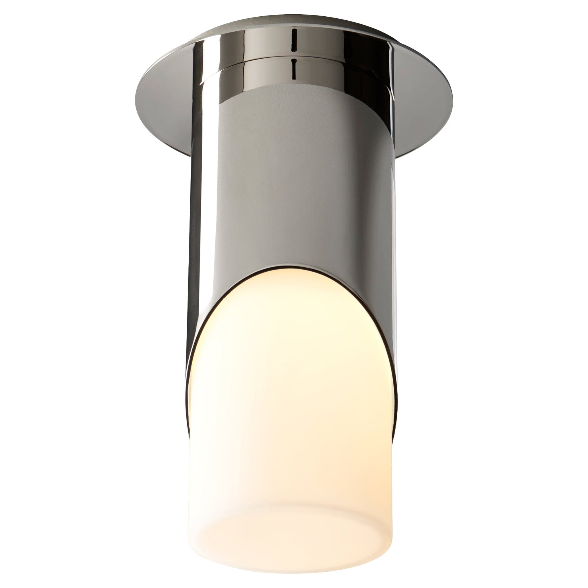 ELLIPSE Large Glass Ceiling Mount -3000k- Polished Nickel