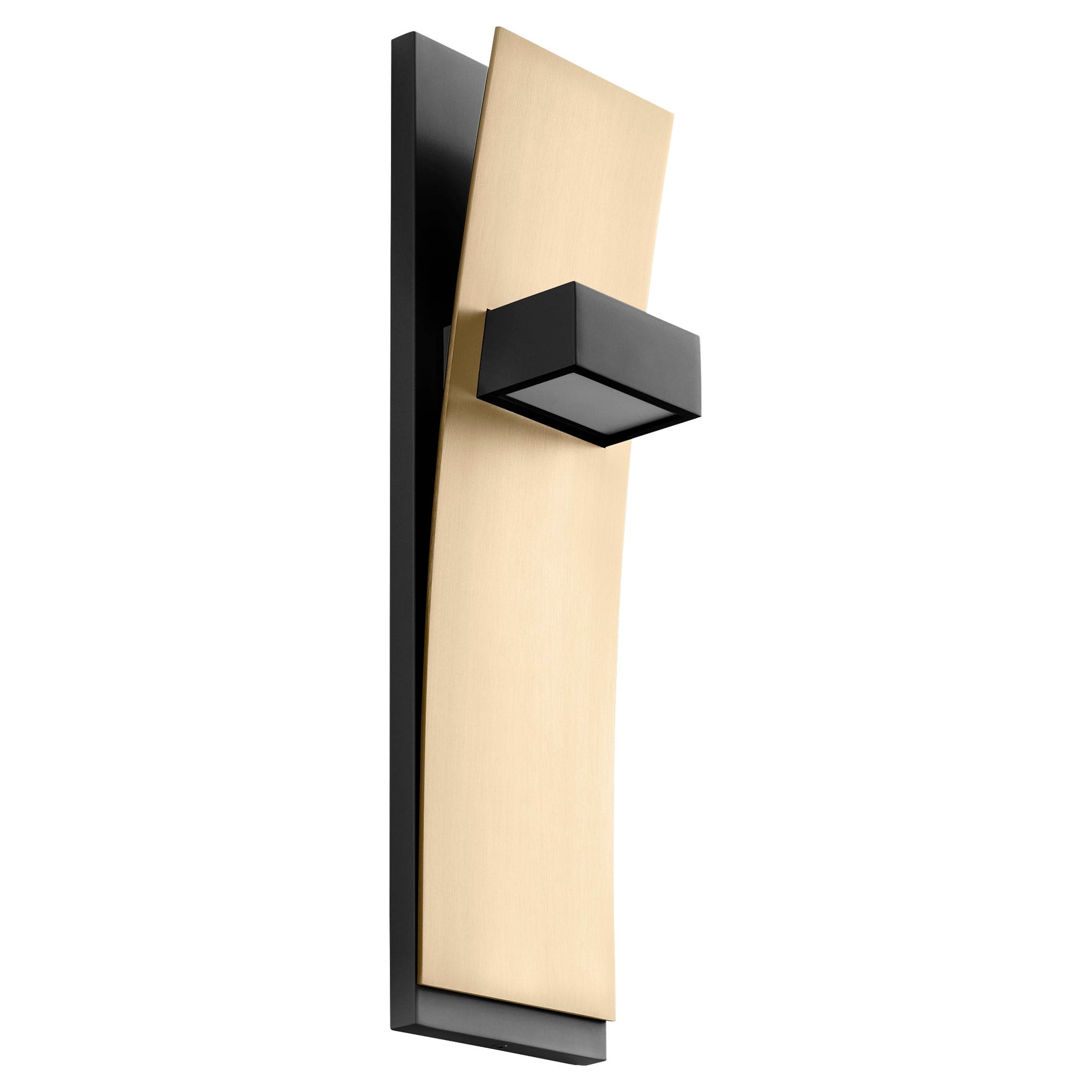 DARIO Wall Sconce -3000k- Black/Aged Brass