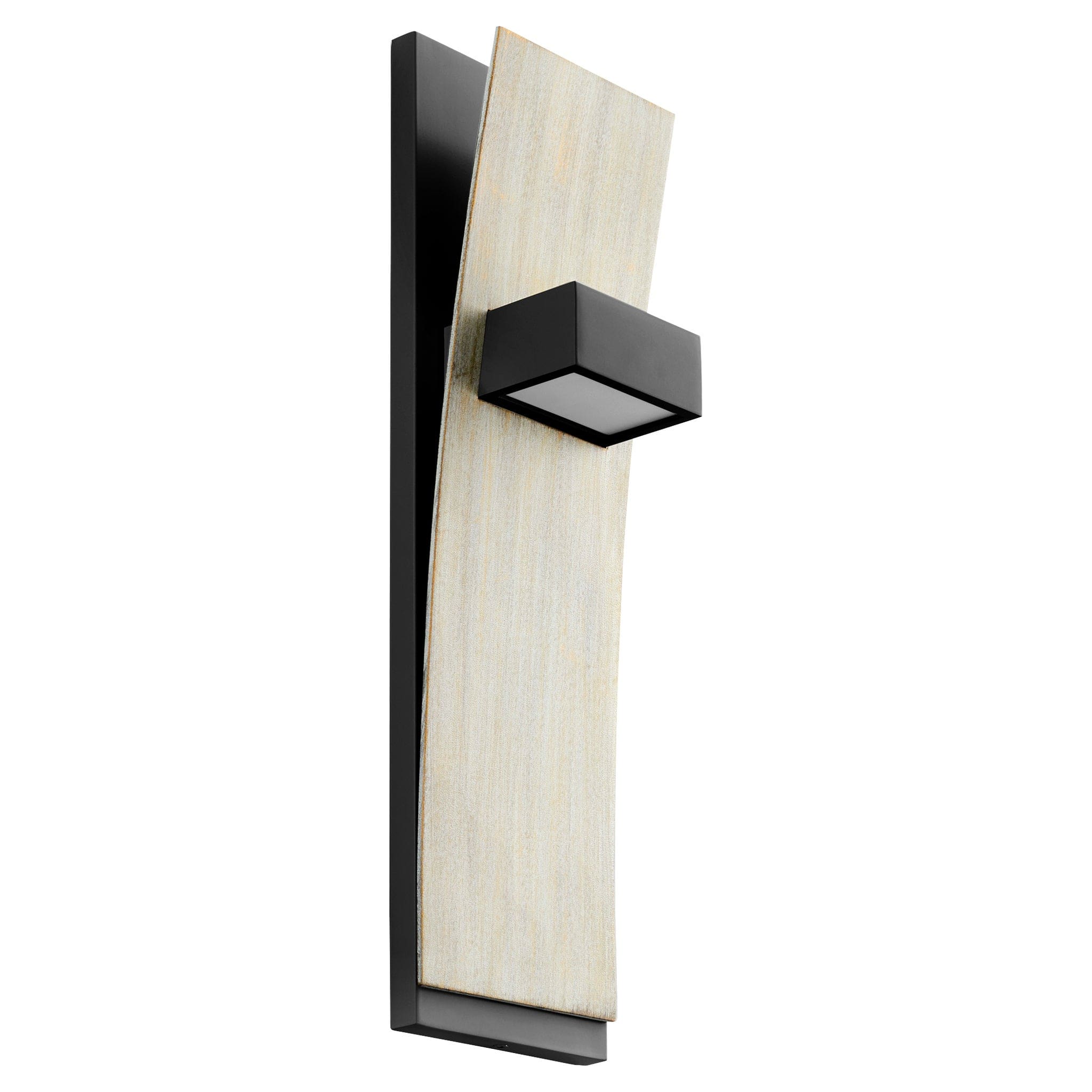 DARIO Wall Sconce -3000k- Black/Weathered Oak