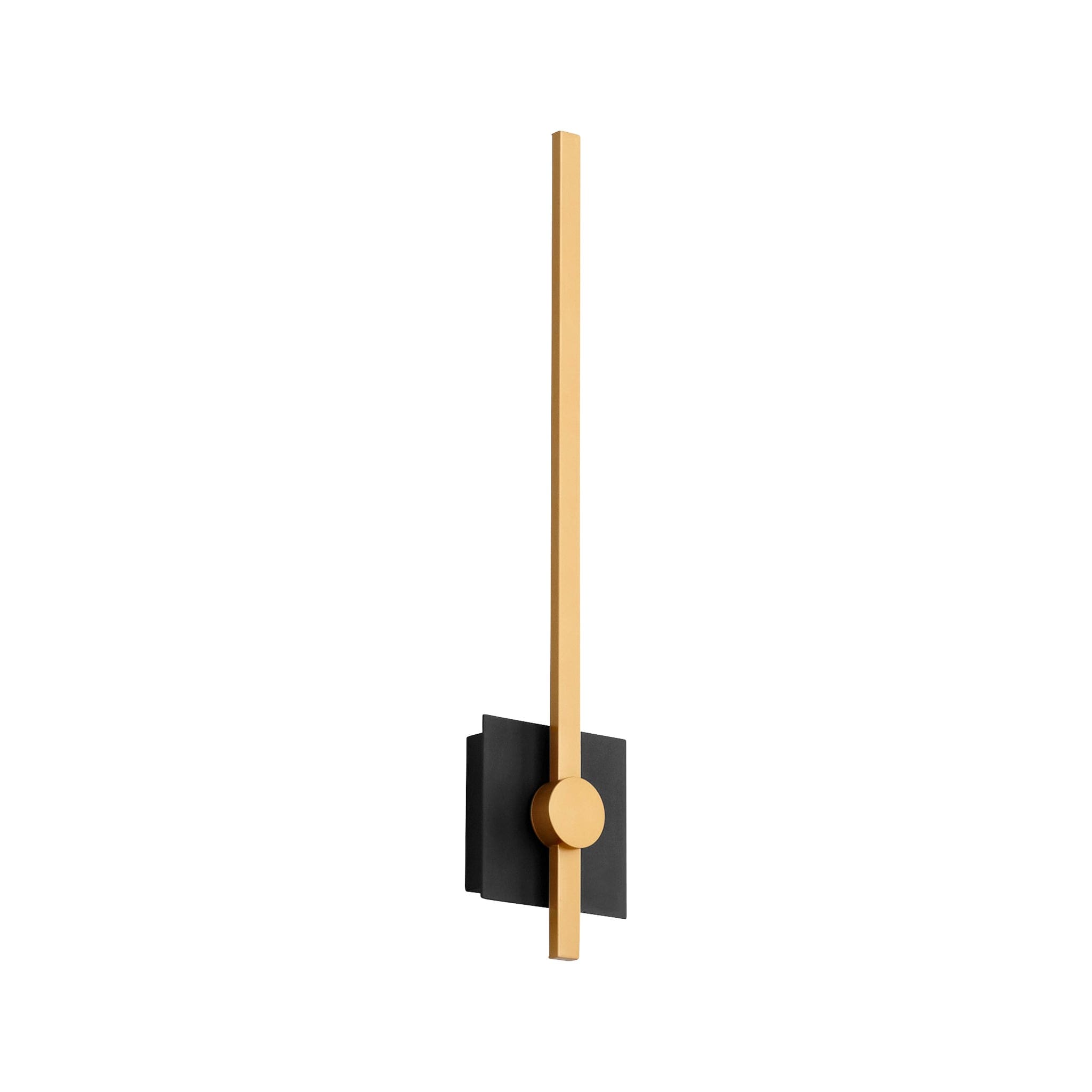 ZORA 24" Wall Sconce -3000k- Black/Industrial Brass