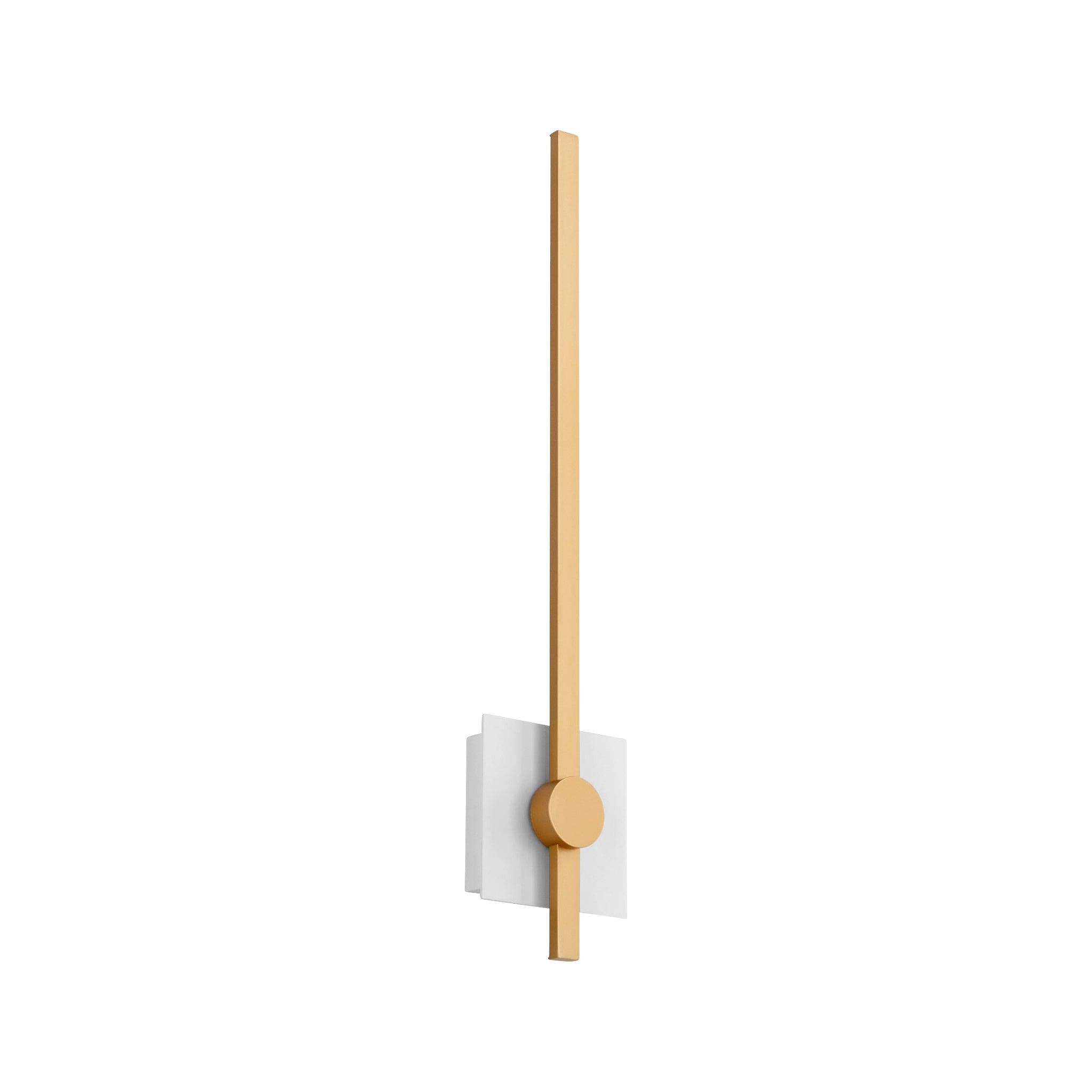 ZORA 24" Wall Sconce -3000k- White/Industrial Brass