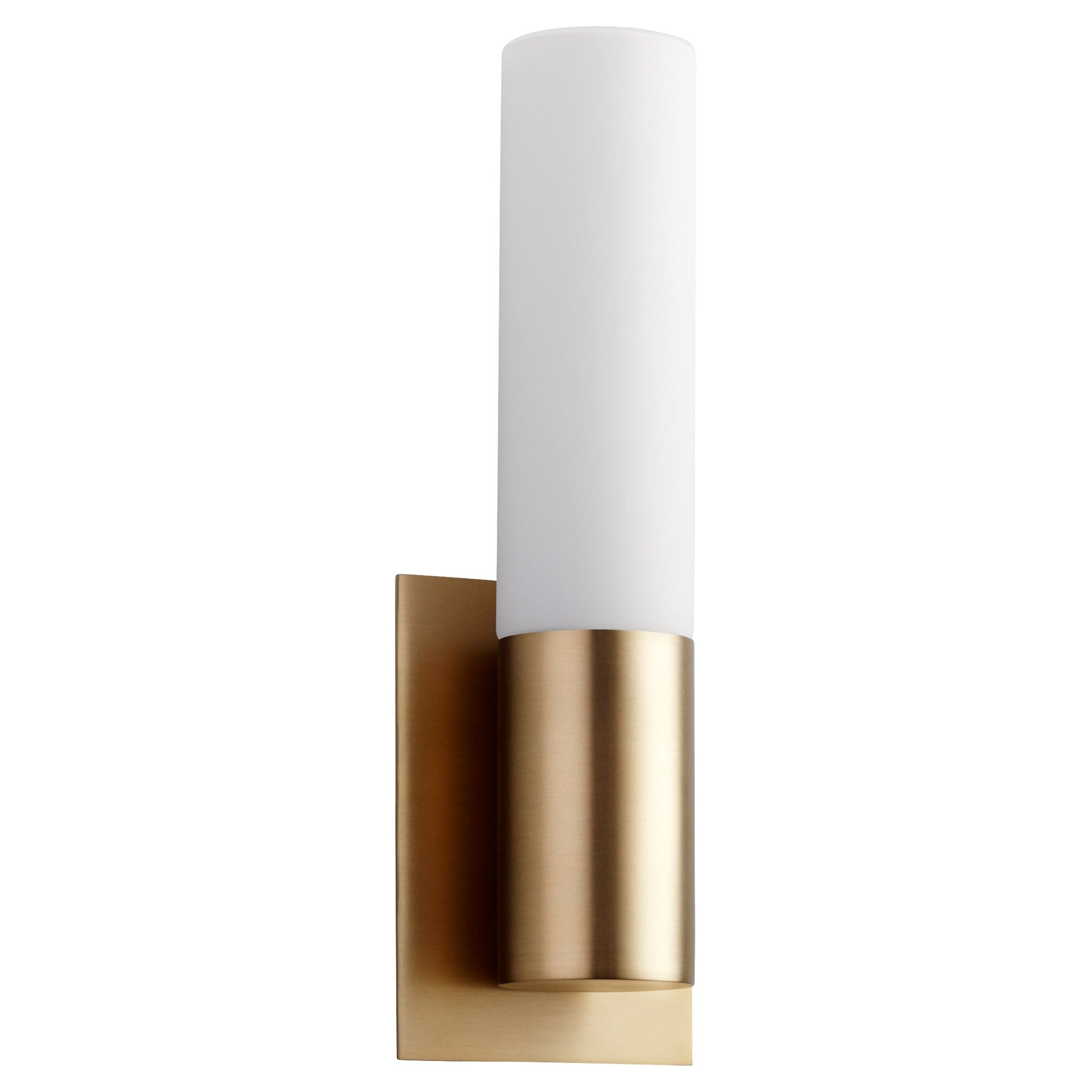 MAGNETA Glass Wall Sconce -3000k- Aged Brass