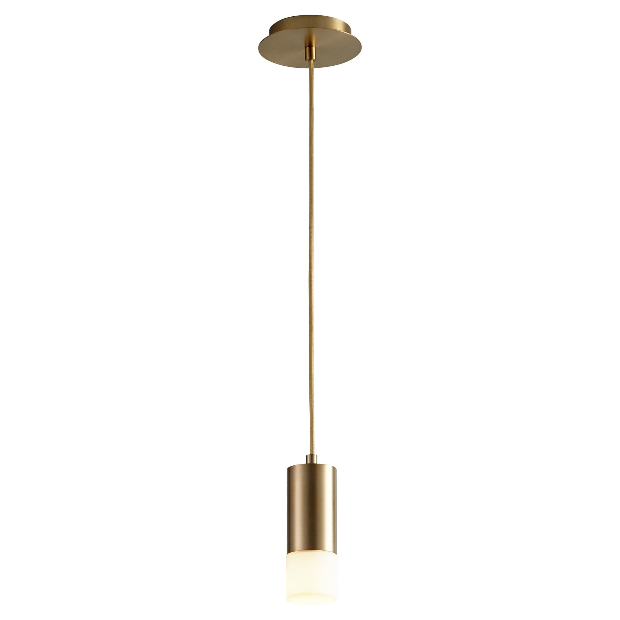 MAGNETA Small Glass Pendant -3000k- Aged Brass