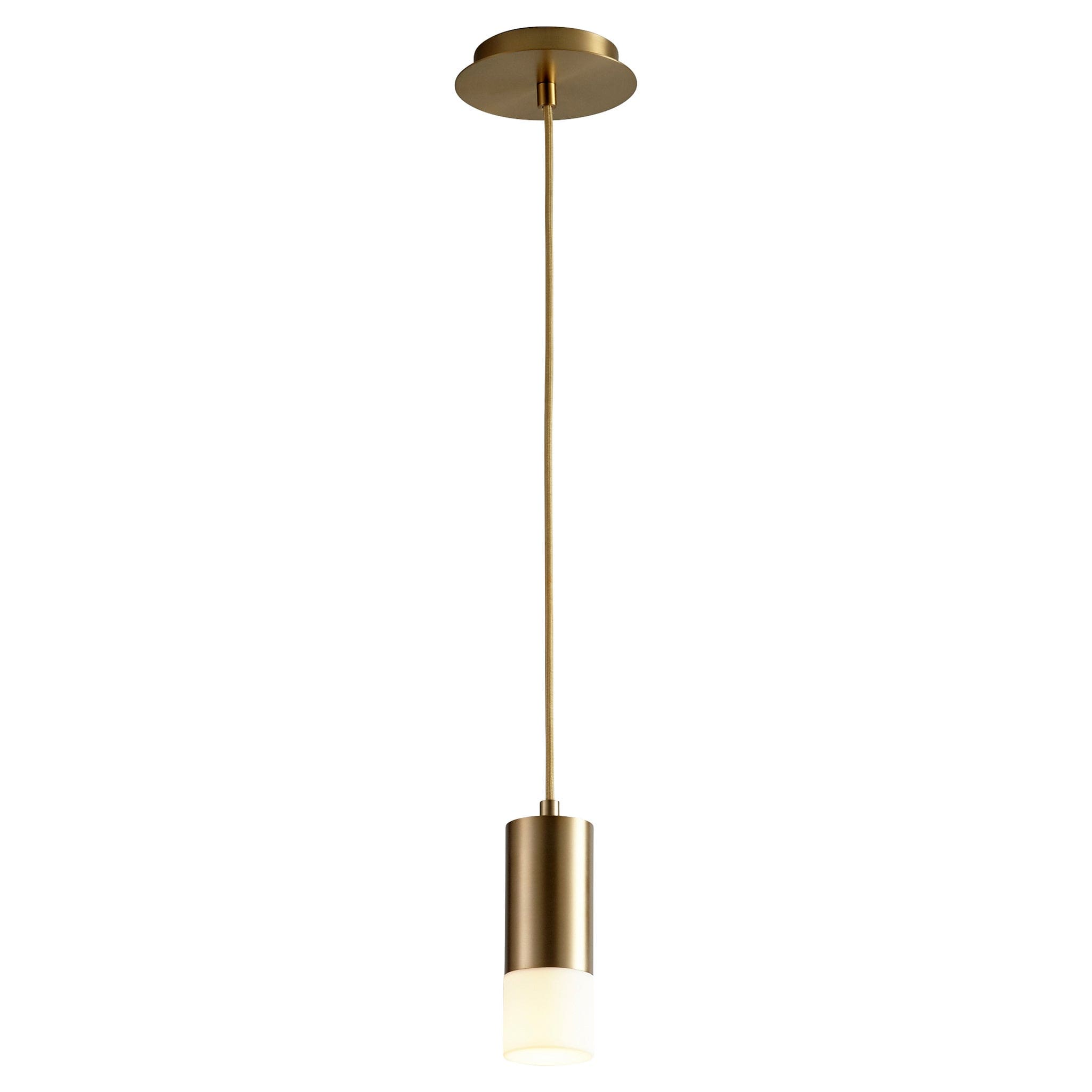 MAGNETA Small Acrylic Pendant -3000k- Aged Brass