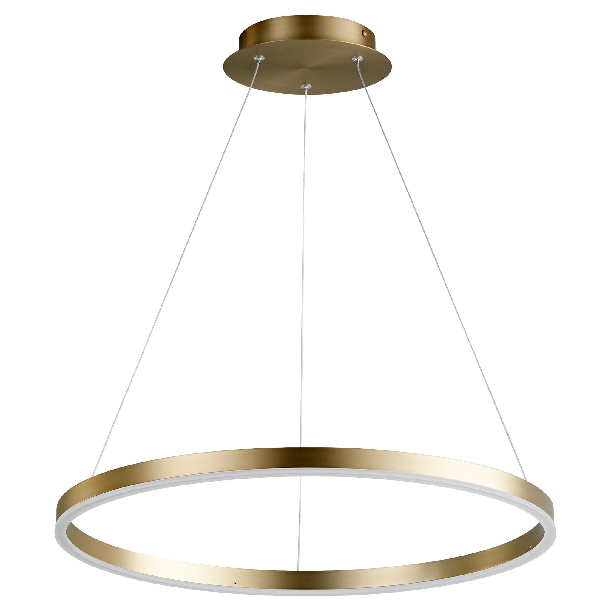 CIRCULO 24" Pendant -3000k- Aged Brass