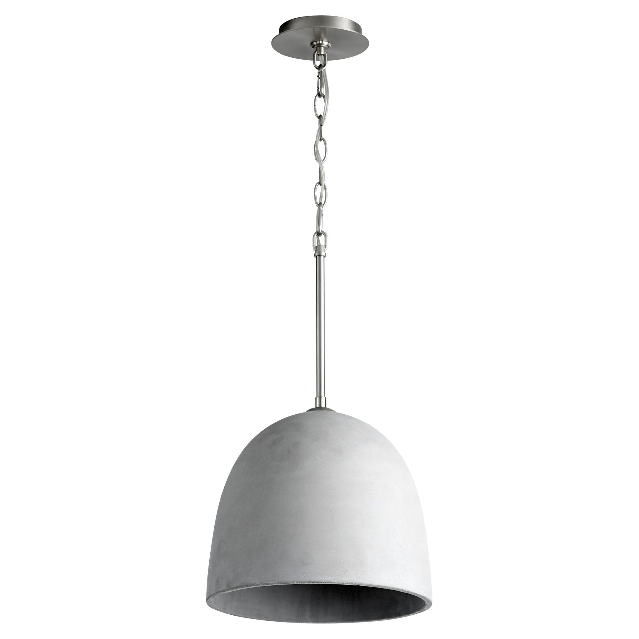 DUNE 12" Pendant - Gray/Satin Nickel