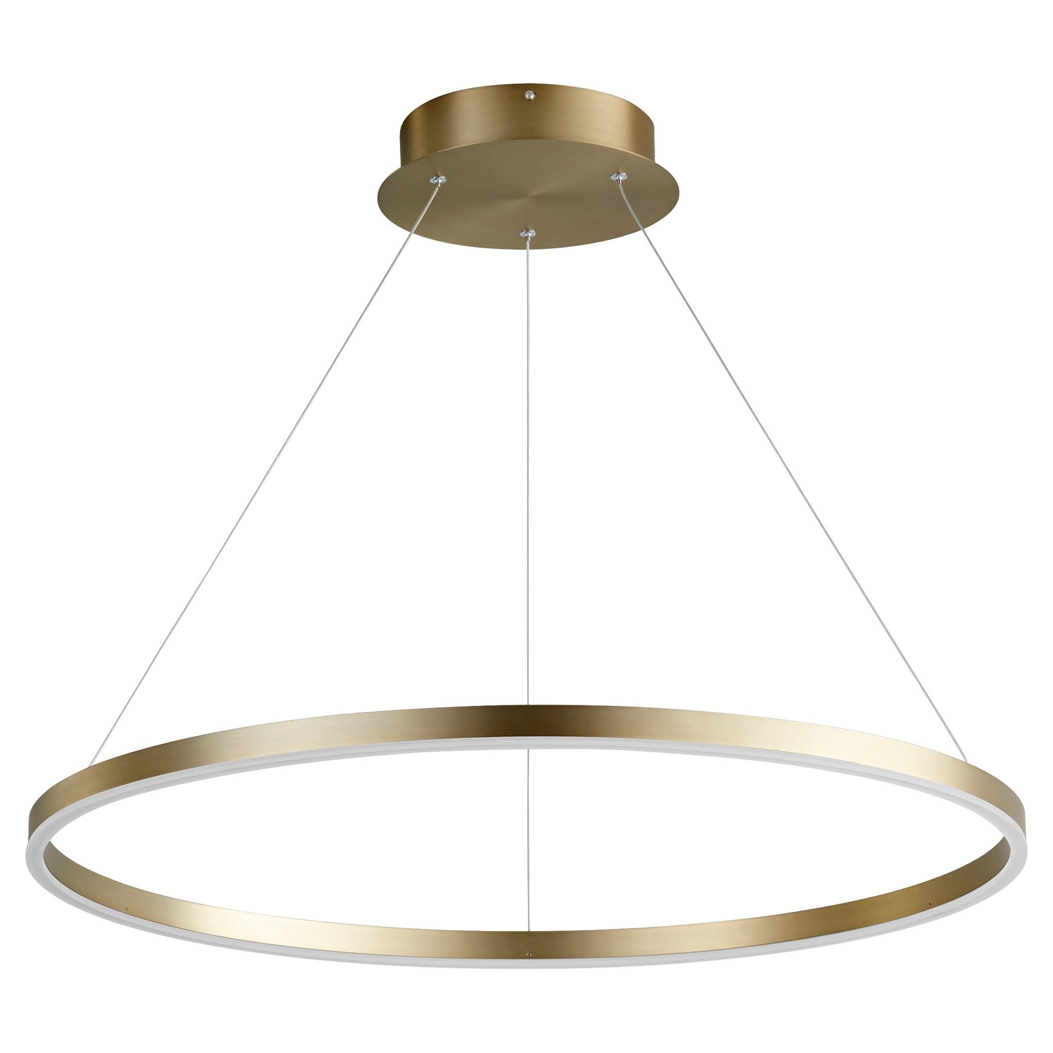 CIRCULO 32" Pendant -3000k- Aged Brass