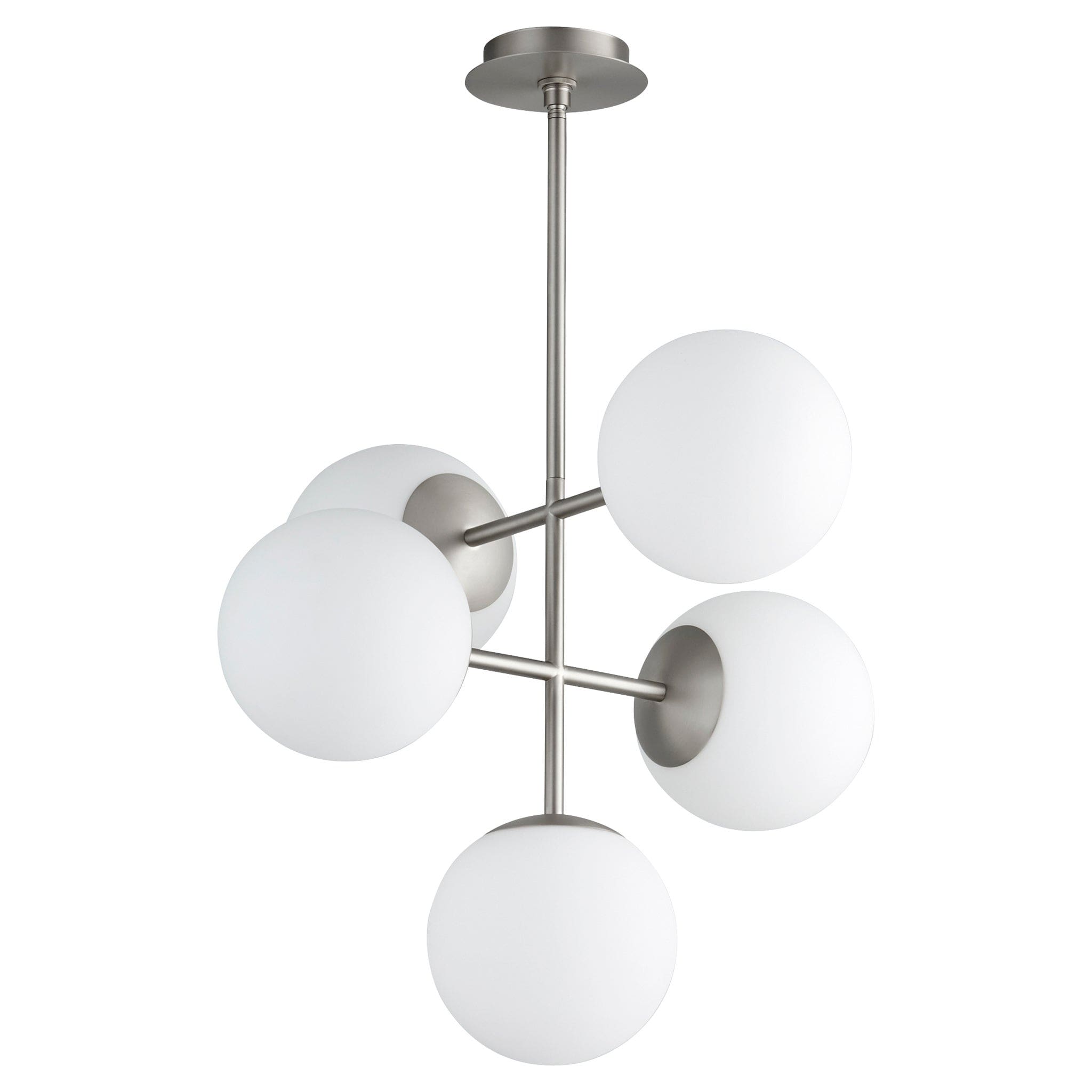 NEBULA 8" Five Light Pendant -3000k- Satin Nickel