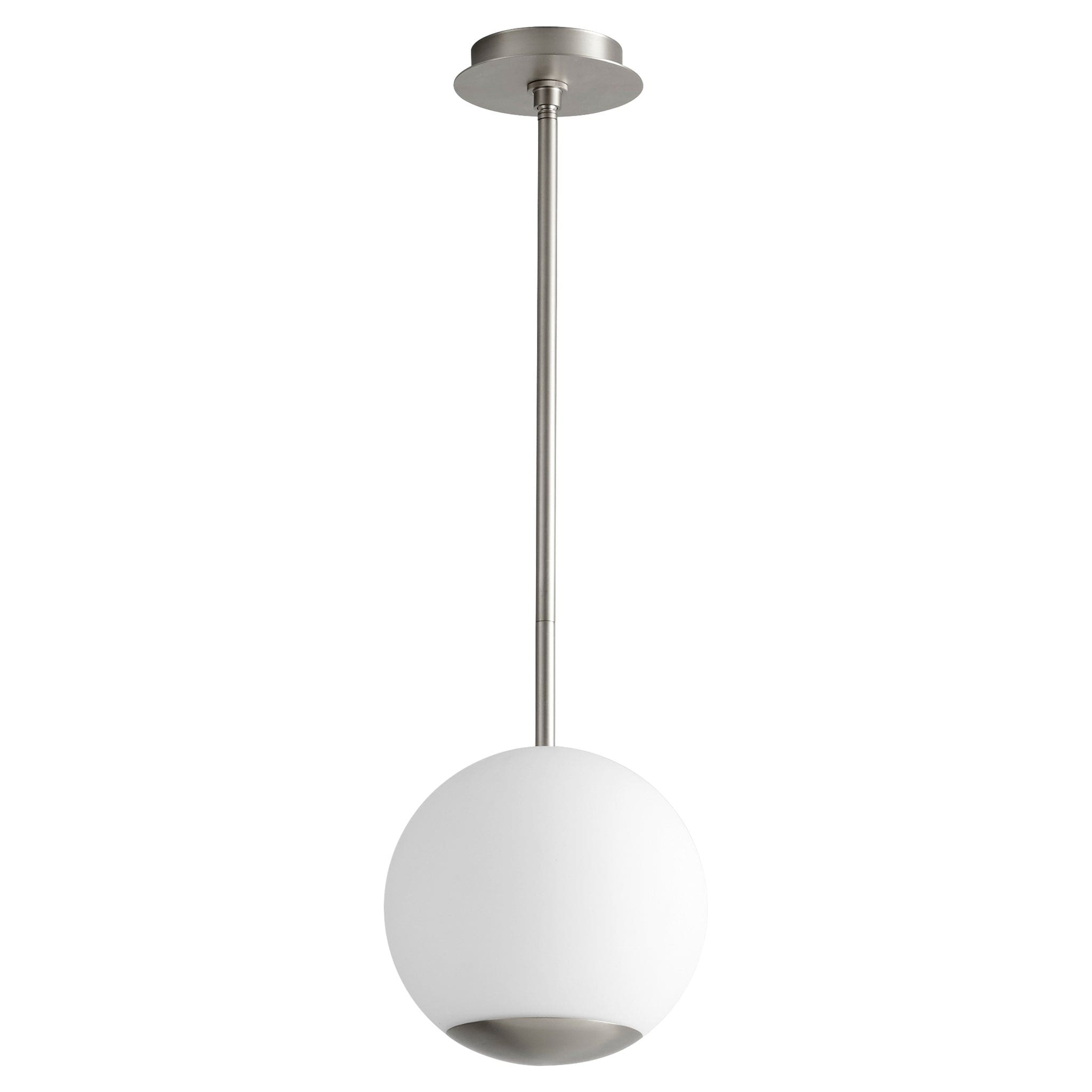 TERRA 10" Opal Pendant -3000k- Satin Nickel