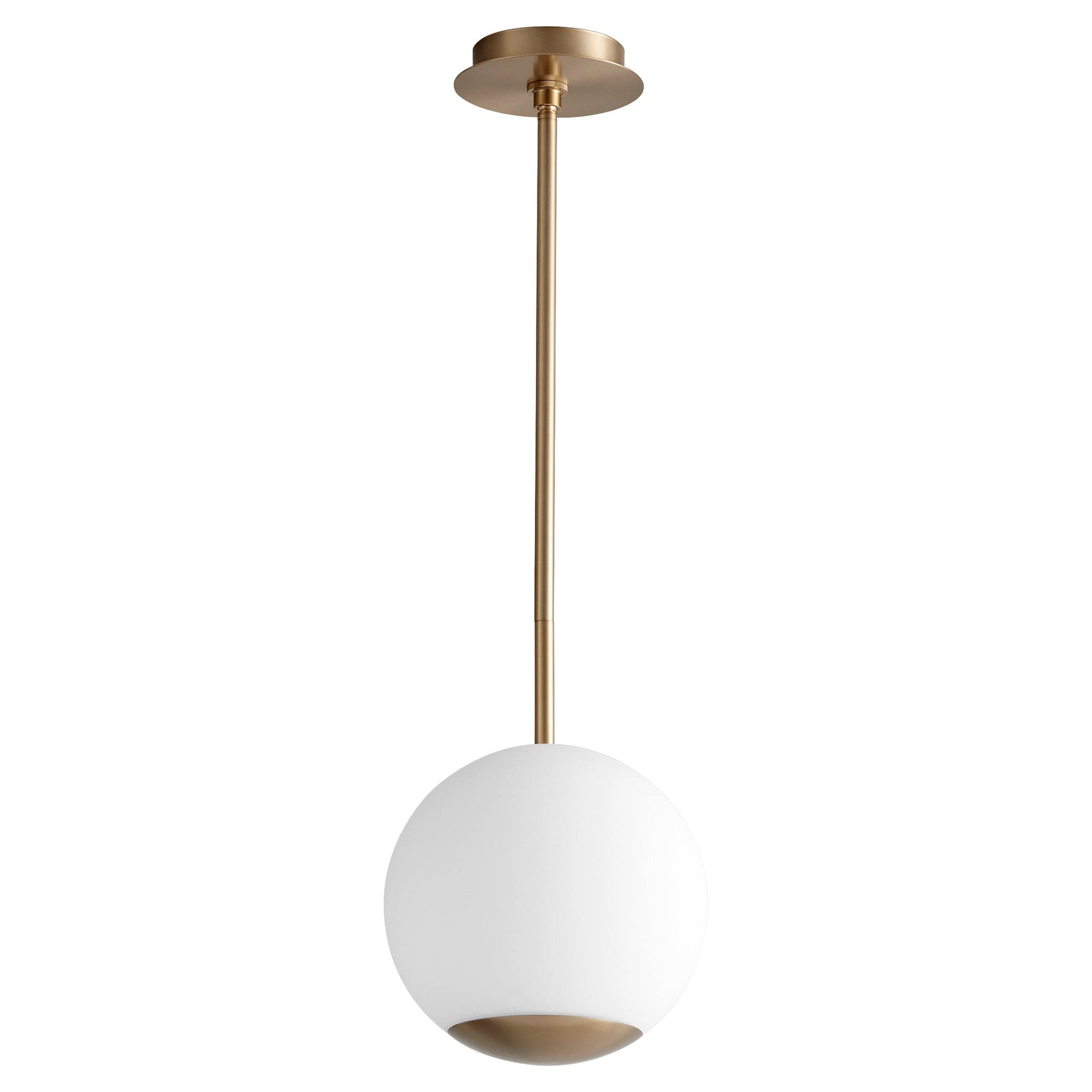 TERRA 10" Opal Pendant -3000k- Aged Brass