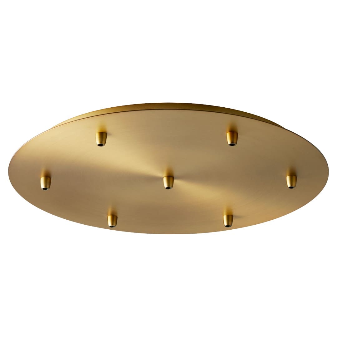 Pendant Canopy Seven Light 21" - Aged Brass