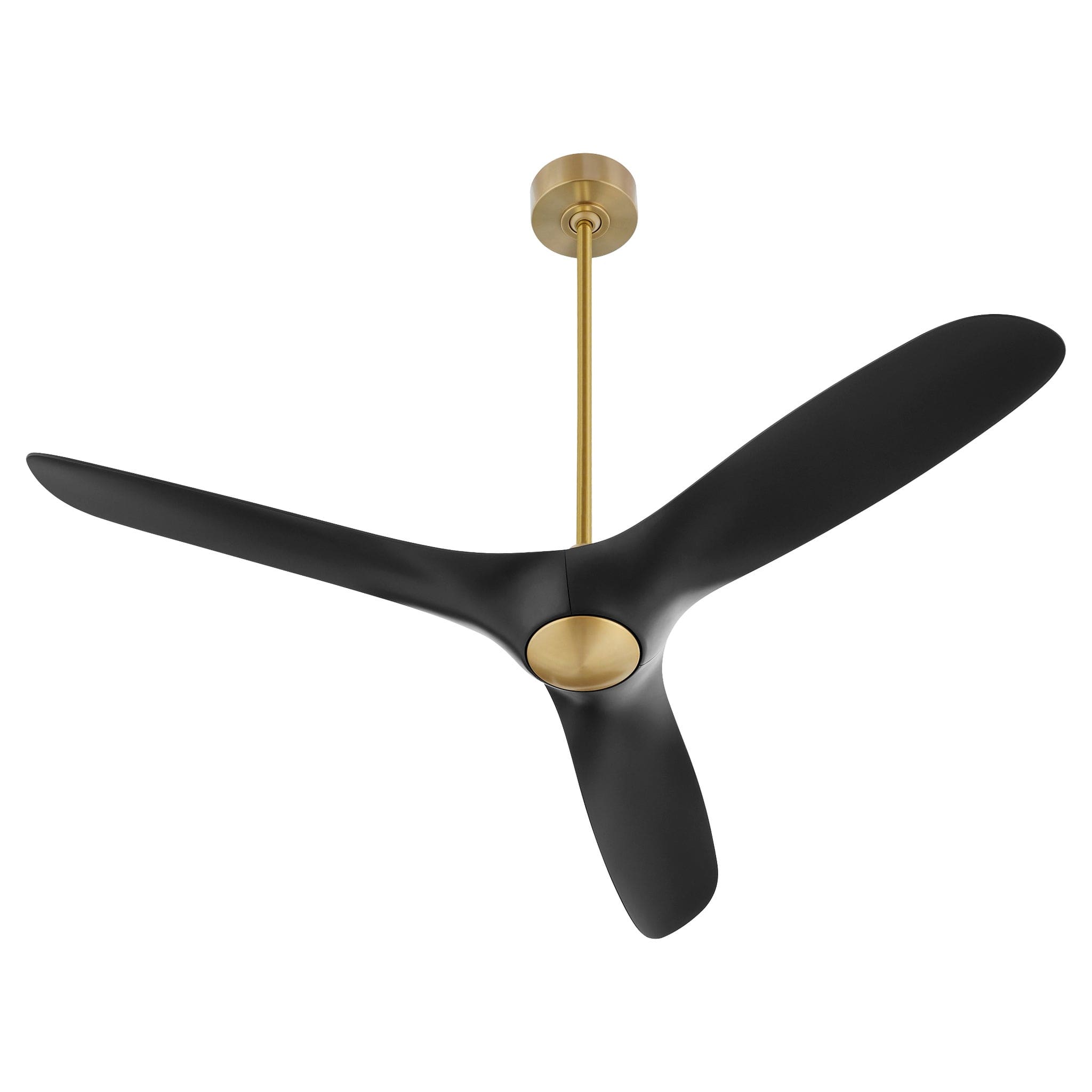 PROVINCE 56" Fan - Aged Brass / Black