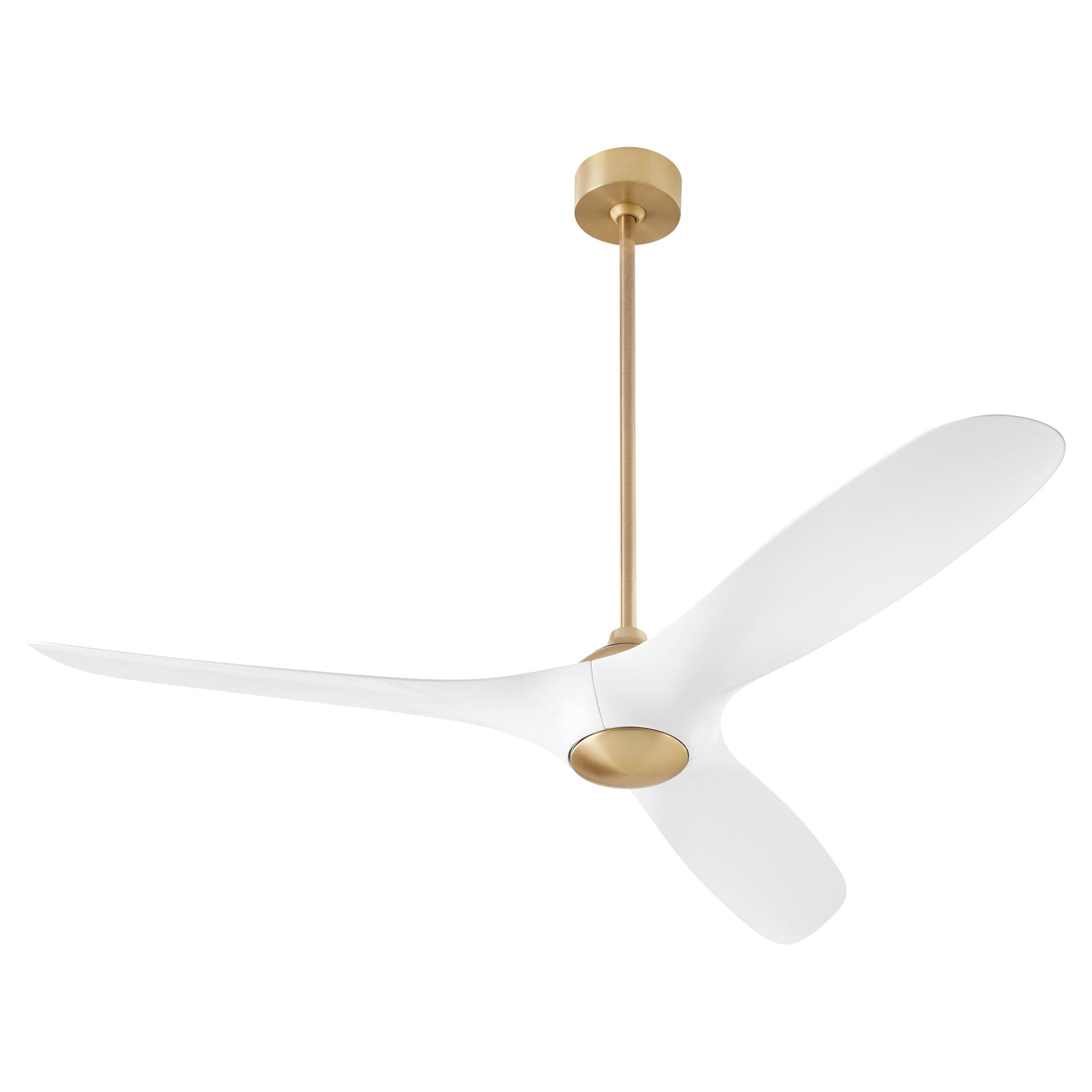 PROVINCE 56" Fan - Aged Brass / White