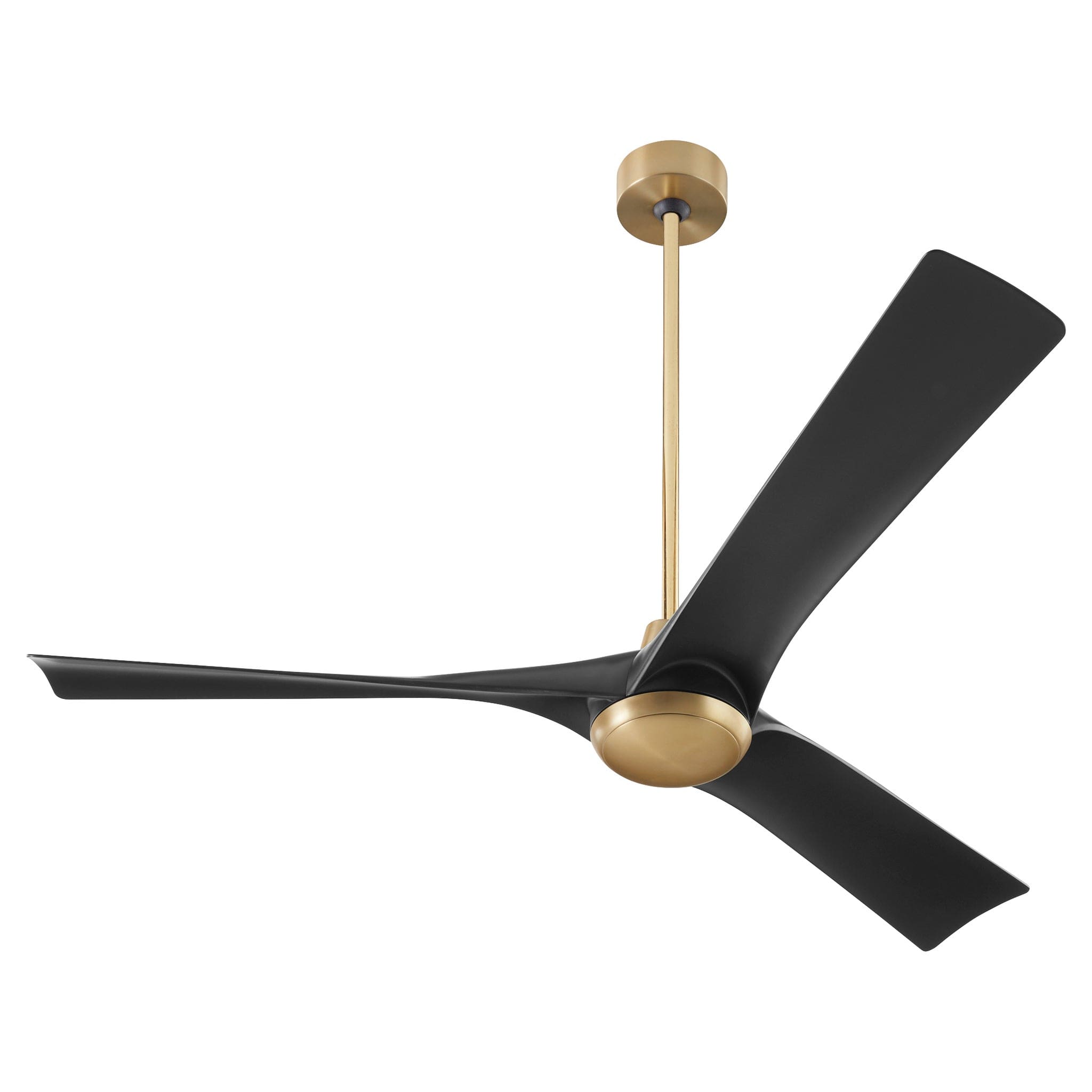 RIDLEY 58" Fan - Aged Brass / Black