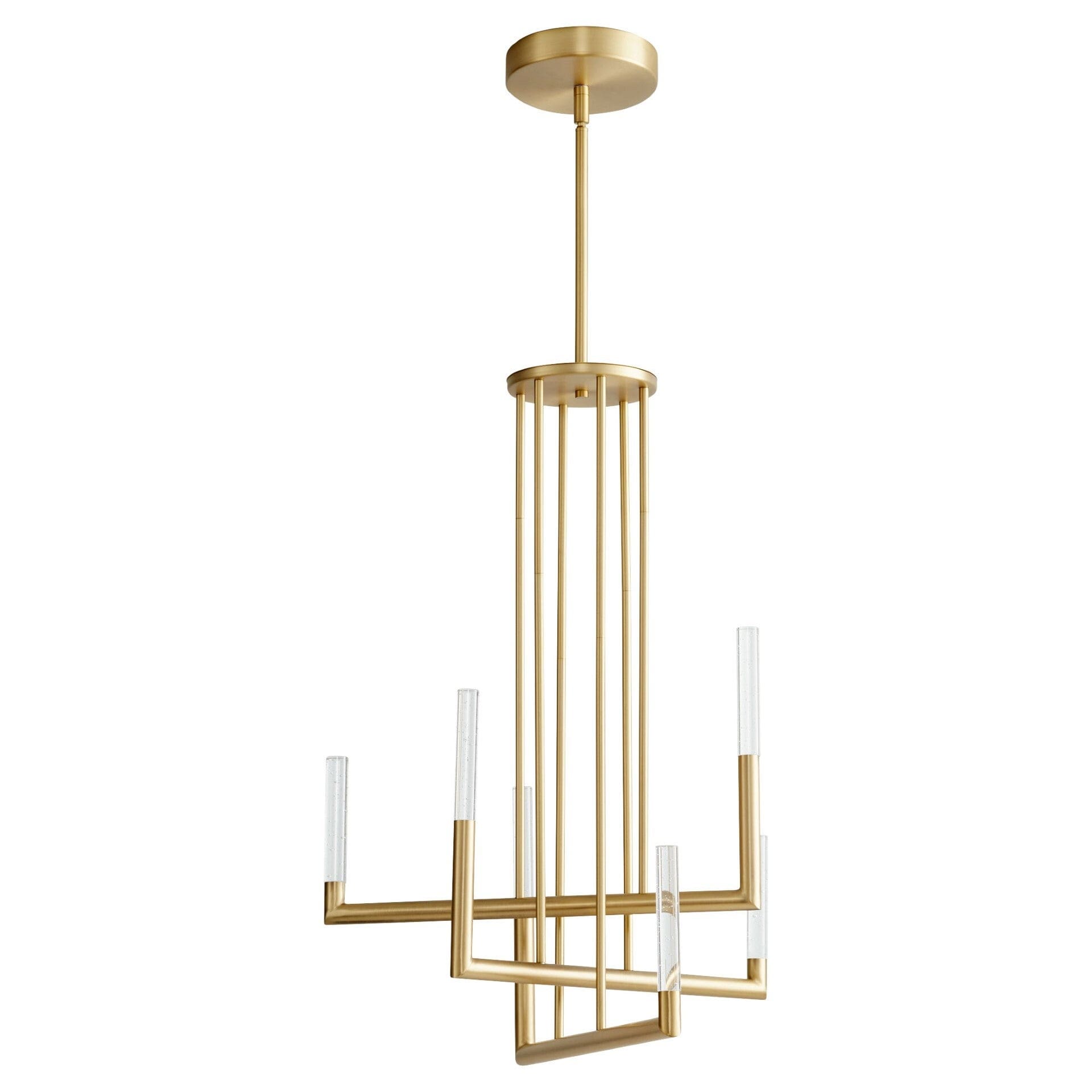LUSTRE Six Light Chandelier -3000k- Aged Brass
