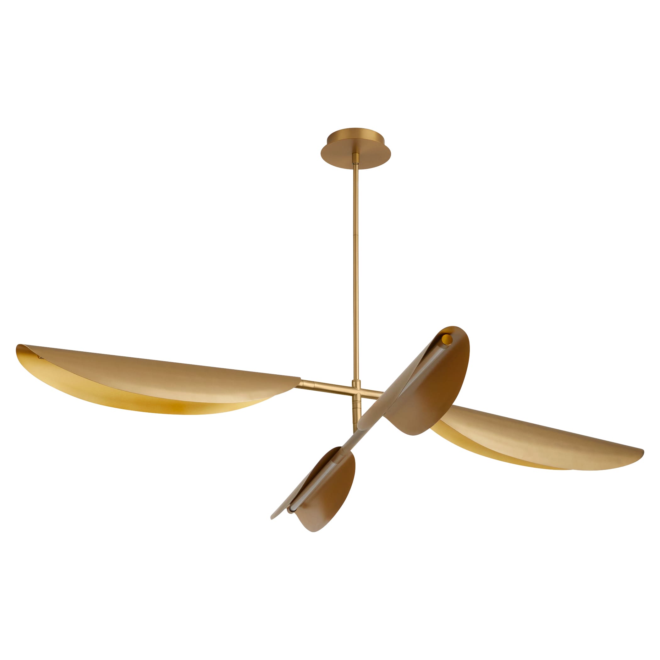 PIVOT CCT Four Light Chandelier - Aged Brass