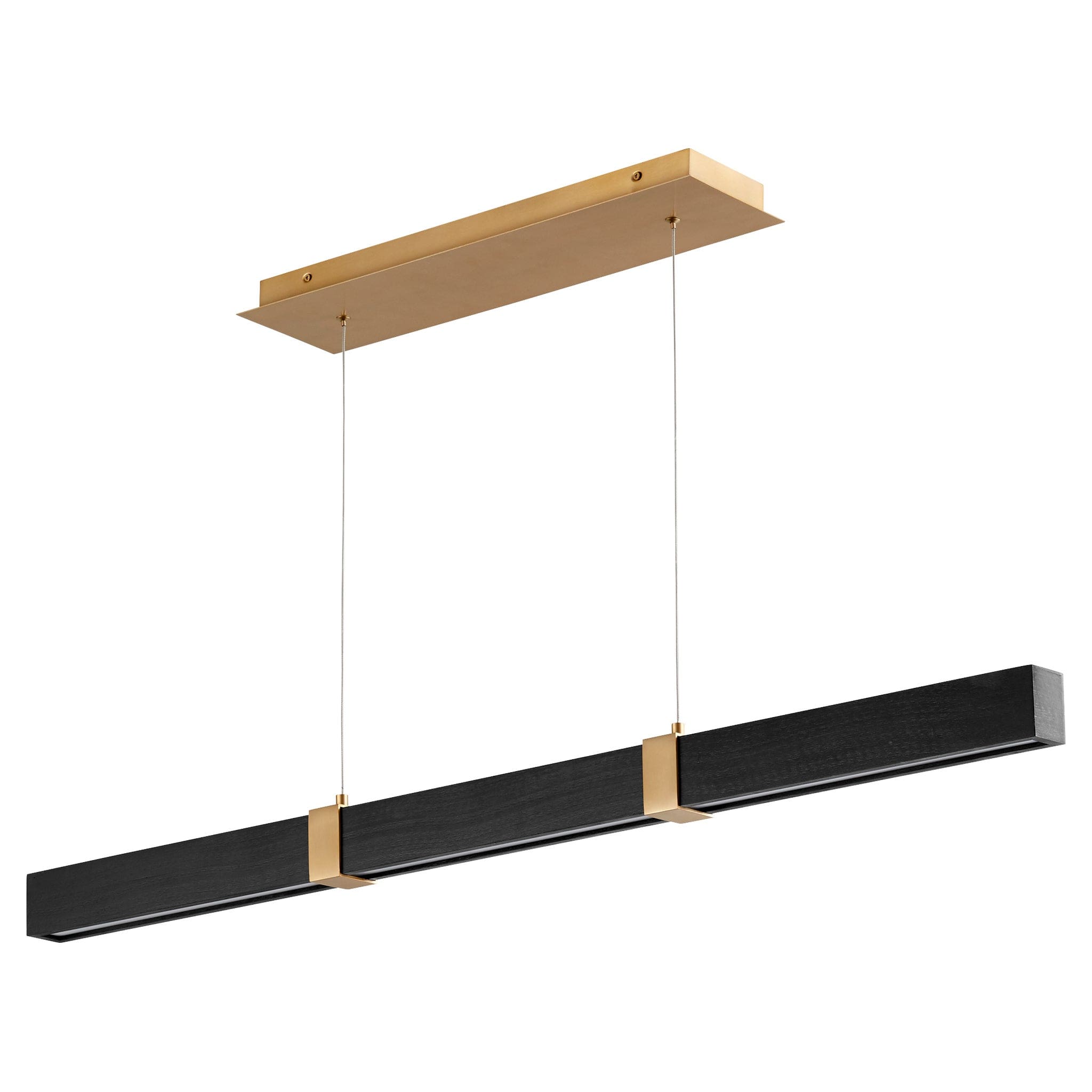 DECCA 48" - Black Oak/Aged Brass
