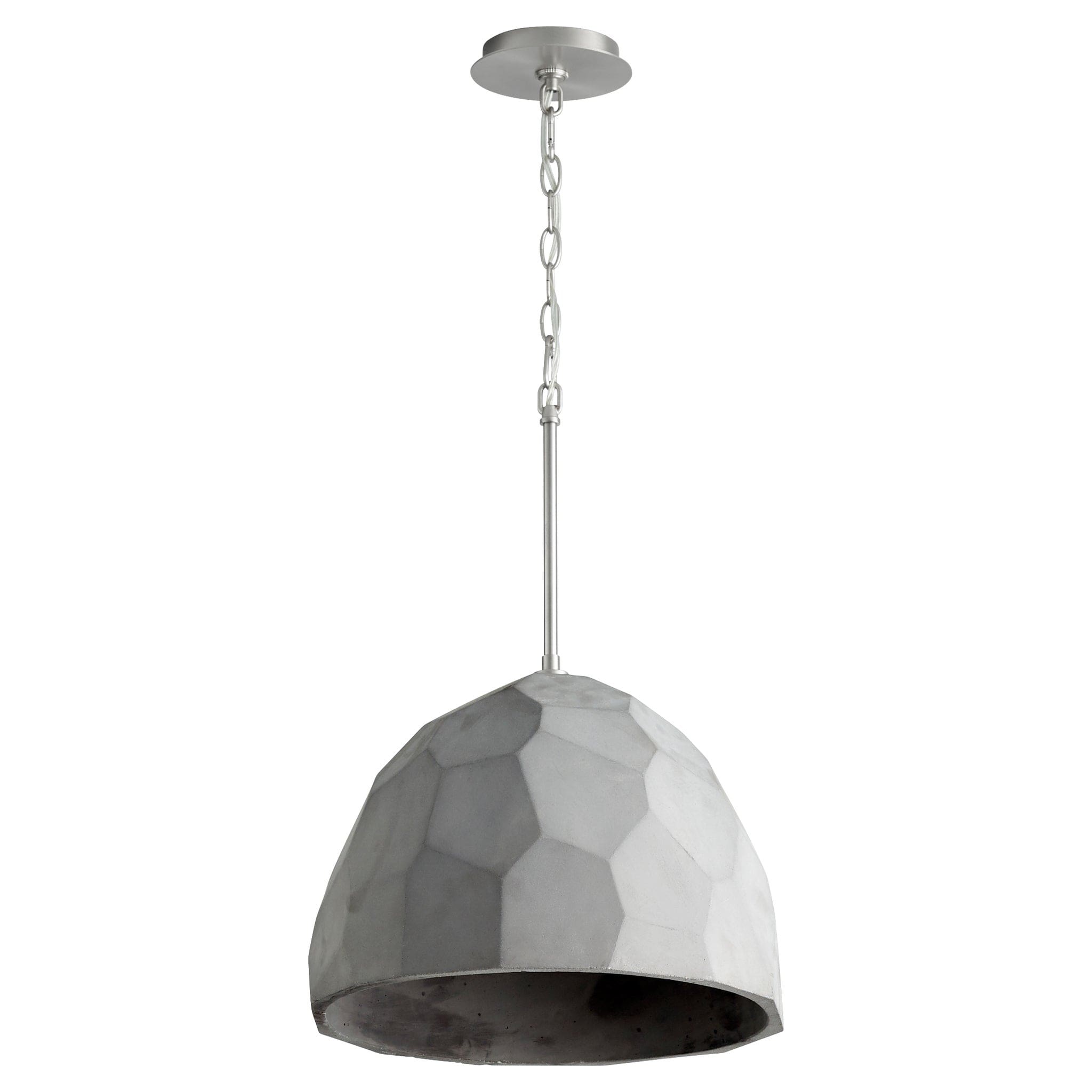 MARIA 16" Pendant - Gray/Satin Nickel