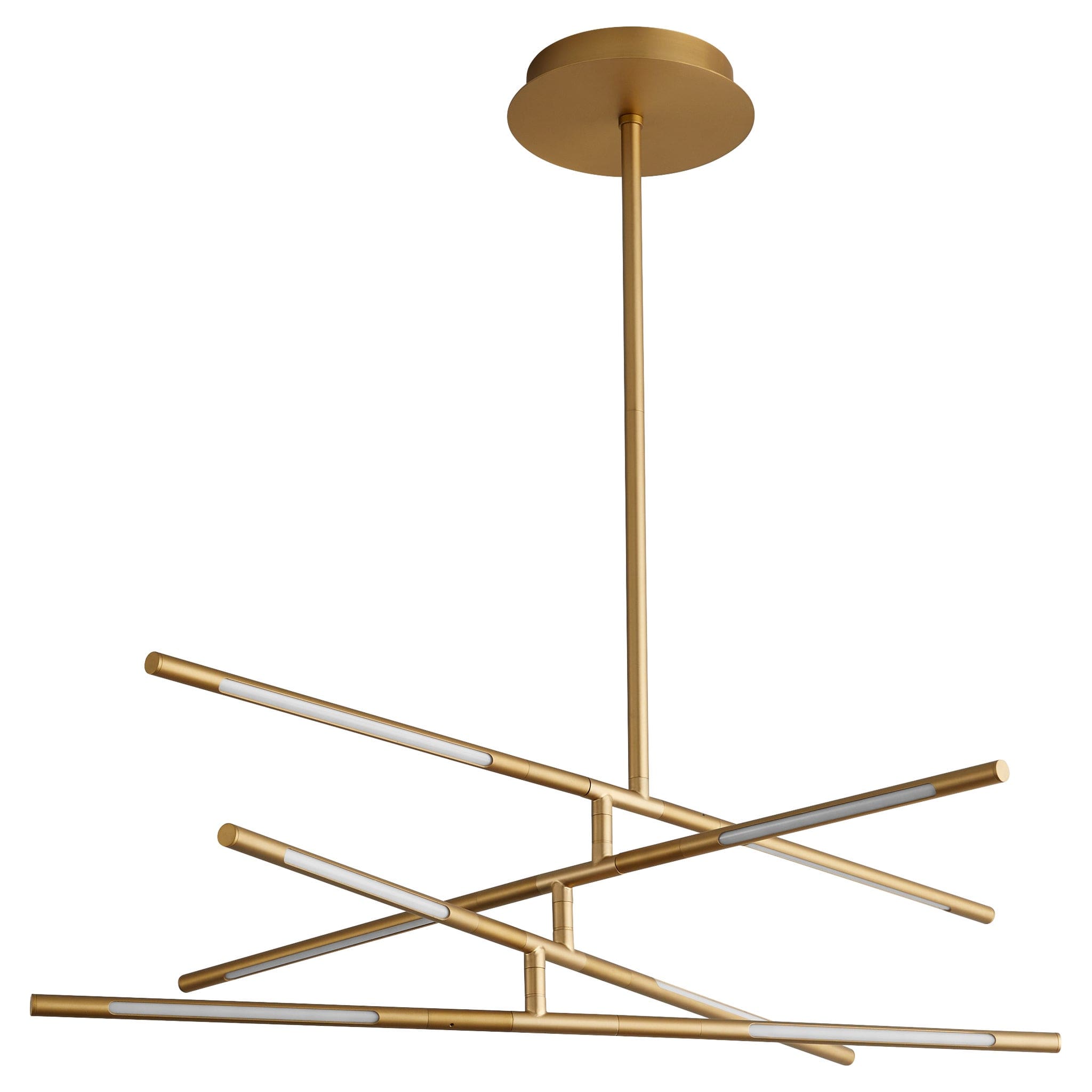 PALILLOS Eight Light CCT Pendant - Aged Brass