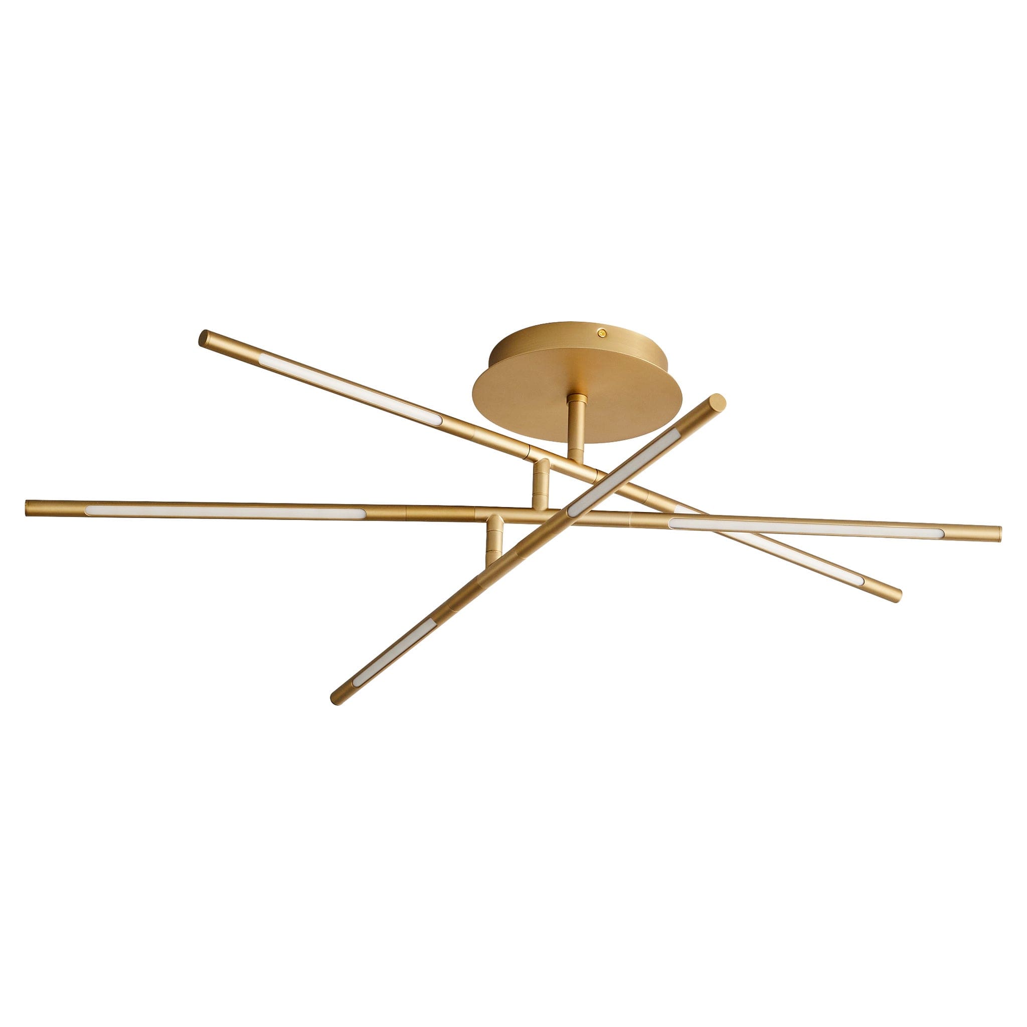 PALILLOS Six Light CCT Ceiling Mount - Aged Brass