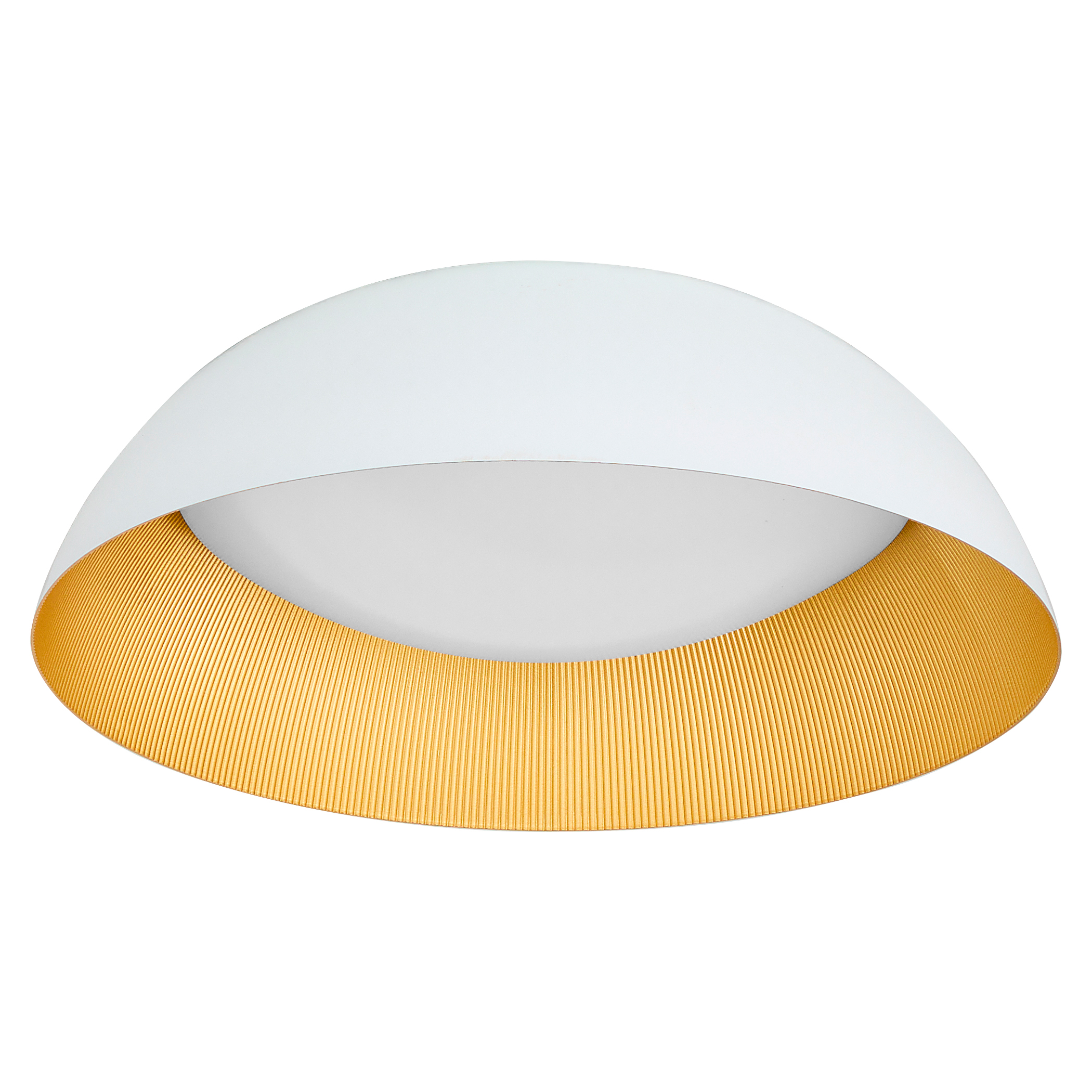 LUCCI 25” Ceiling Mount - White / Industrial Brass metal