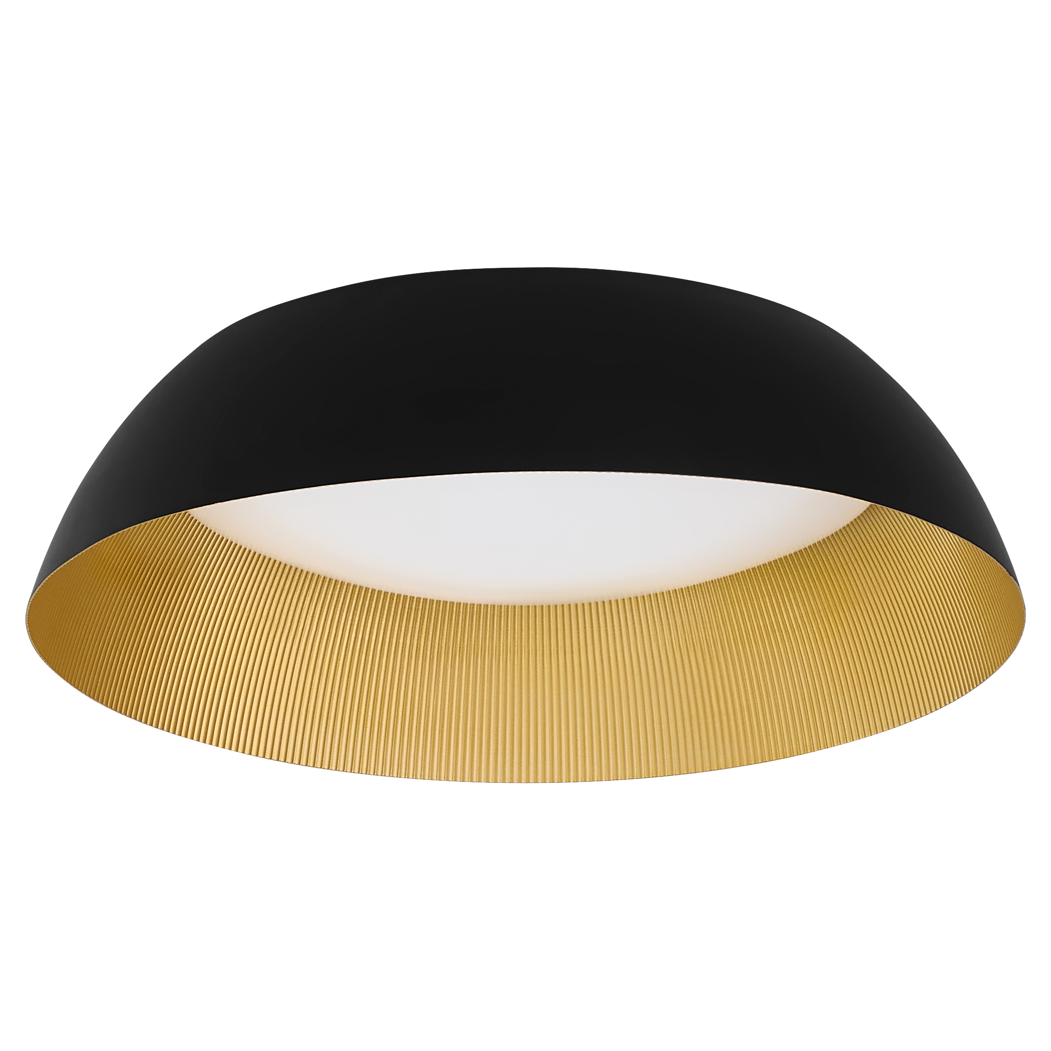 LUCCI 25” Ceiling Mount – Black / Industrial Brass metal